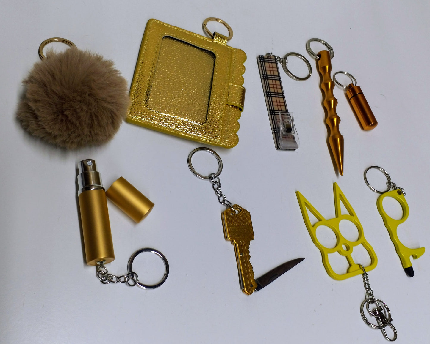 Gold safety Key chain