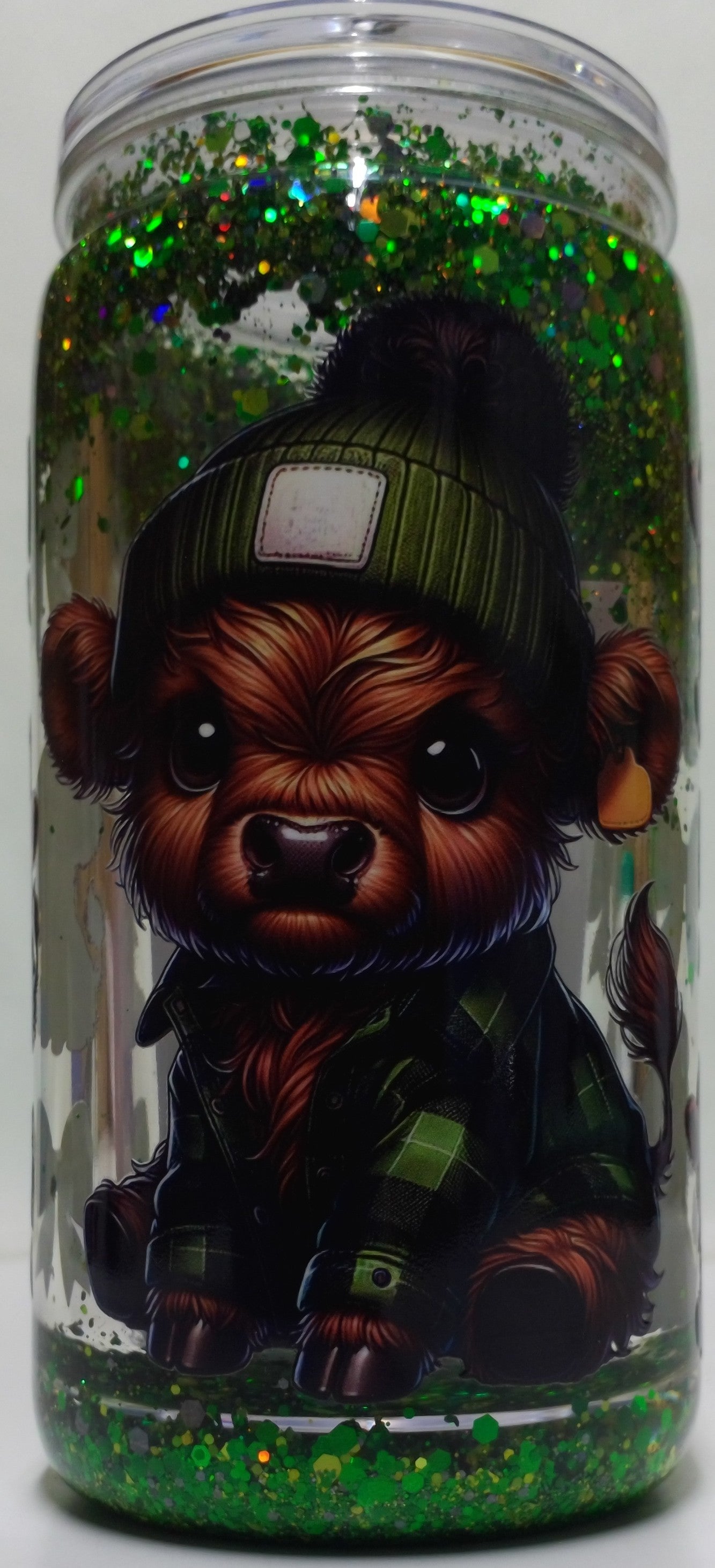 Baby cow with Carhartt hat