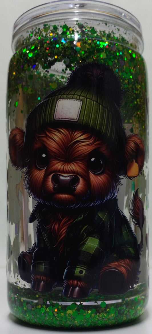 Baby cow with Carhartt hat