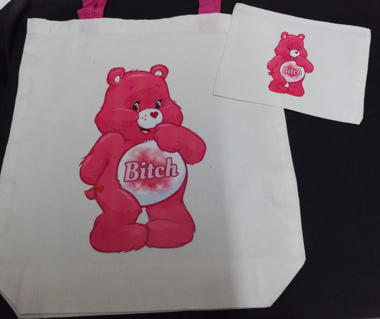 Bad Bear Bag Pink Bear