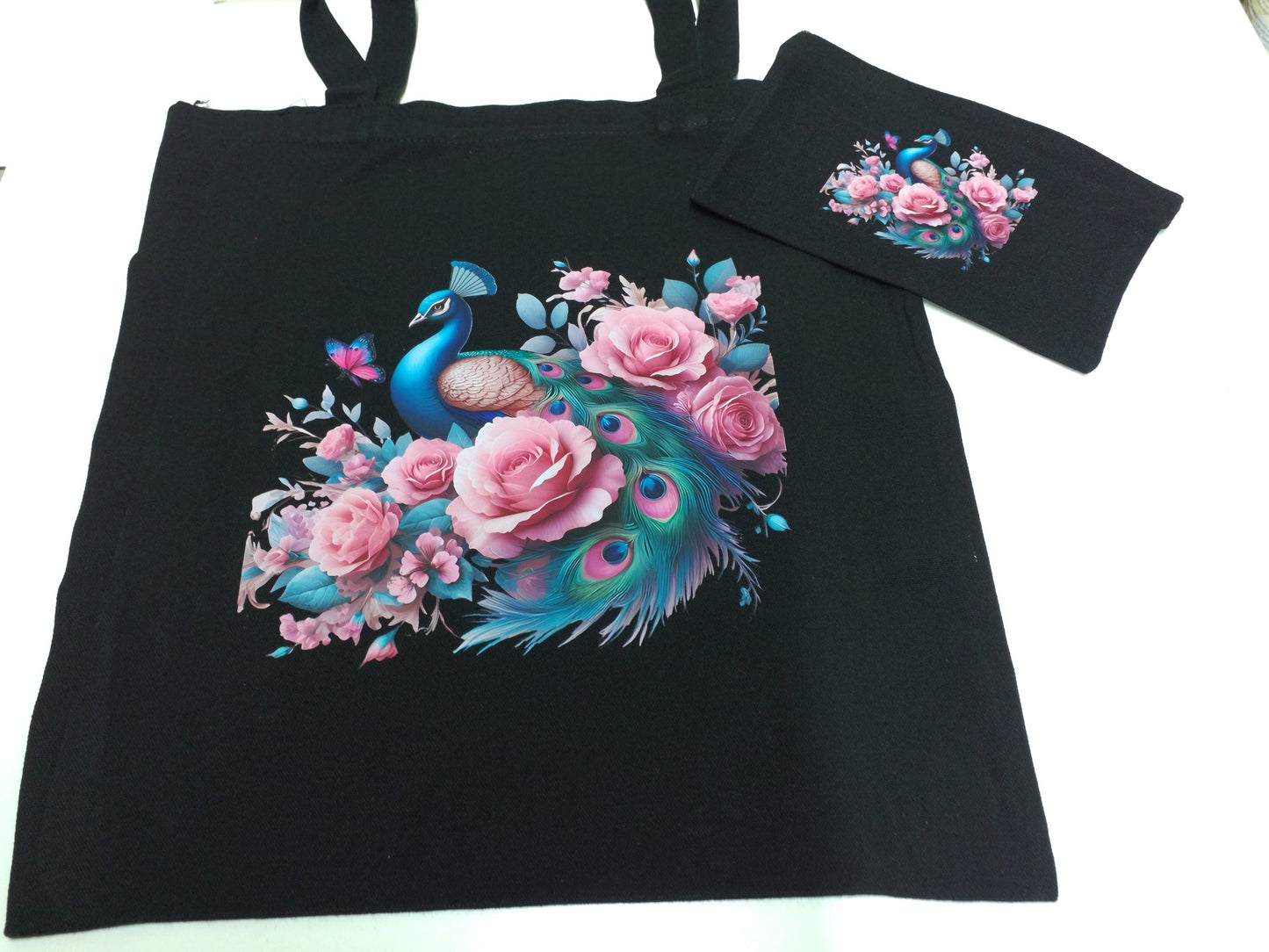 Peacock matching bag set