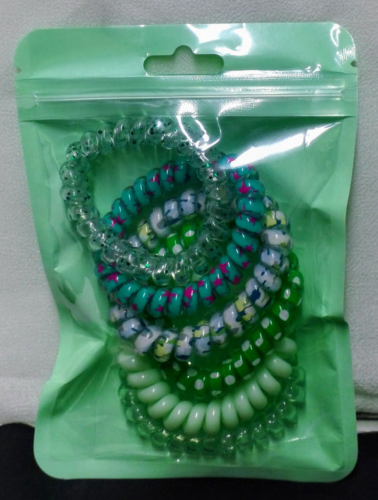 Green Hair ties
