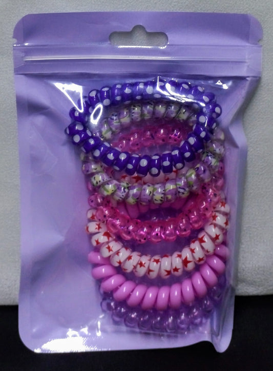 Purple hair ties
