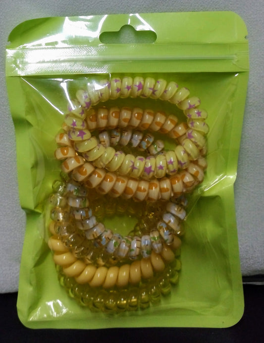 Yellow hair ties