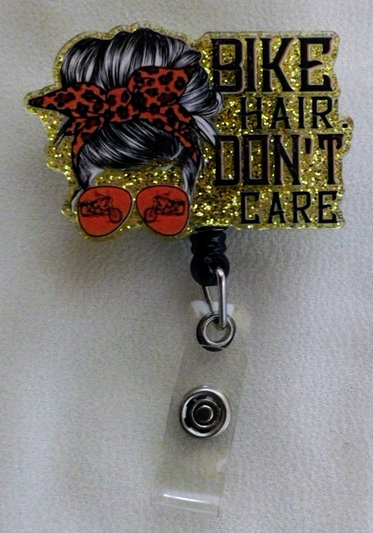 Bike Hair Badge Reel